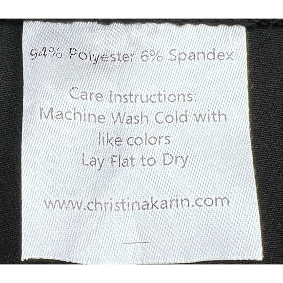 Christina Karen Flared Leg Trousers Black Cropped Minimalist Modern Chic Size XS - Picture 14 of 16